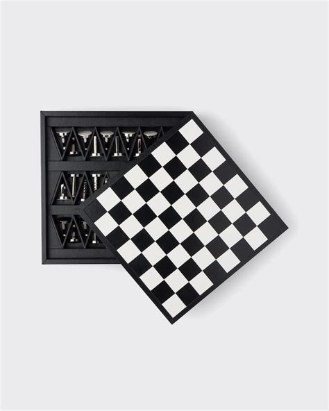 prada chessboard|Black Saffiano leather chess set .